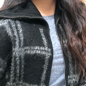 Fuzzy and Comfy Black Plaid Cardigan